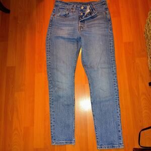 Levi’s 501 Premium Straight Jeans – Women’s Size 27x28, Medium Blue Wash